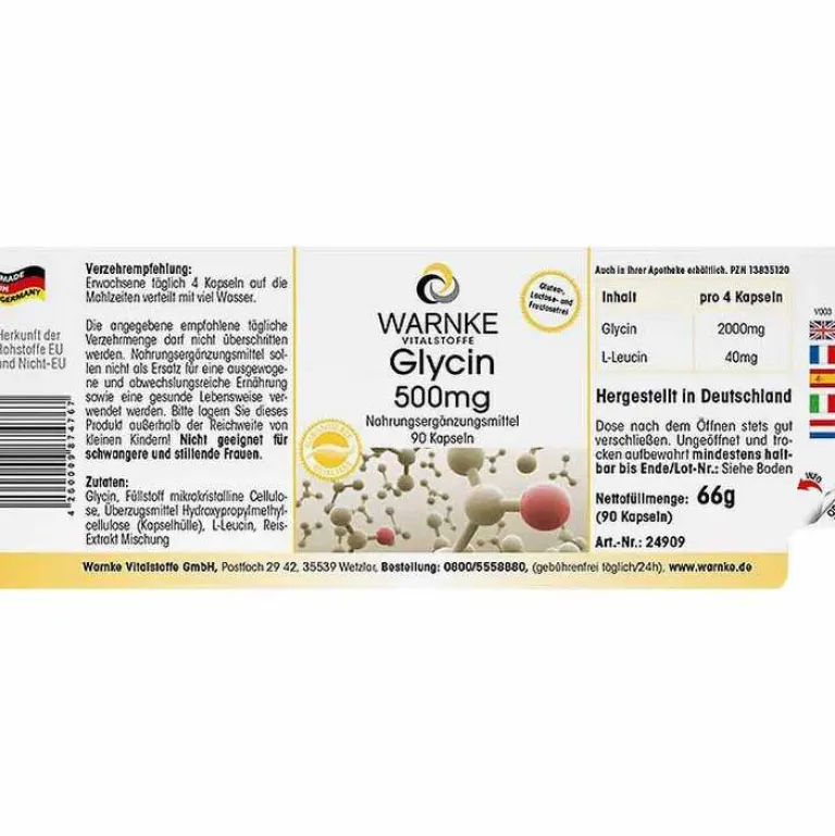 Warnke Glycin 500 mg Kapseln, 90 St