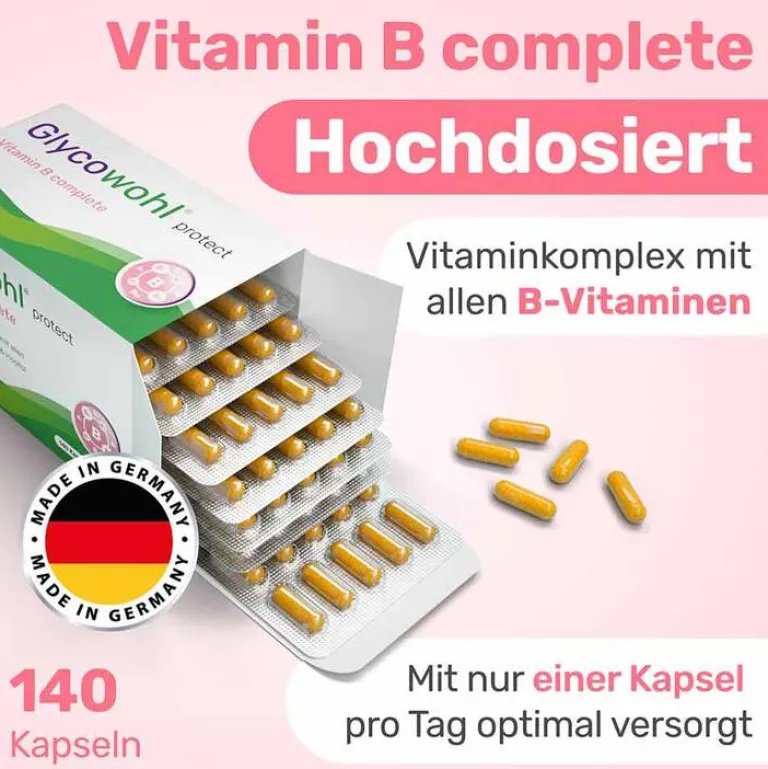 New Glycowohl Vitamin B complete + Inositol + Cholin Kapseln , 140 St