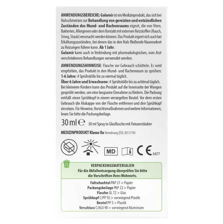 Discount Golamir Spray ohne Alkohol, 30 ml