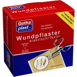 Gothaplast Wundpflaster elast 6 cm x 5 m Rolle, 1 St