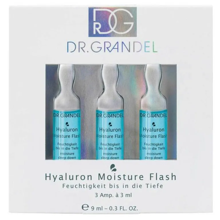 Grandel Professional Collection Hyaluron Moisture Flash, 3X3 ml Trockene Haut|Serum & Kur