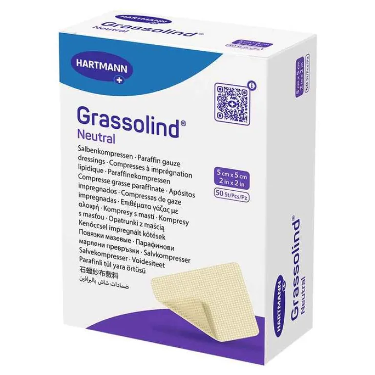 Best Grassolind Salbenkompressen 5x5 cm steril, 50 St