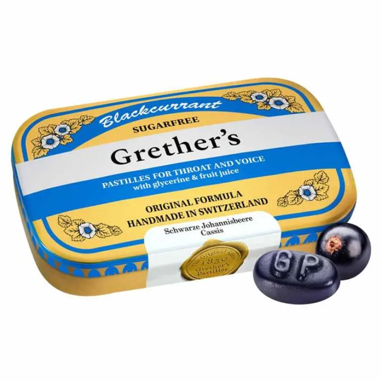 Outlet Grethers Pastilles Grethers Blackcurrant zuckerfrei, 60 g