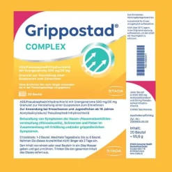 COMPLEX mit Orangengeschmack, 20 St Ass-Acetylsalicylsäure|Grippemittel