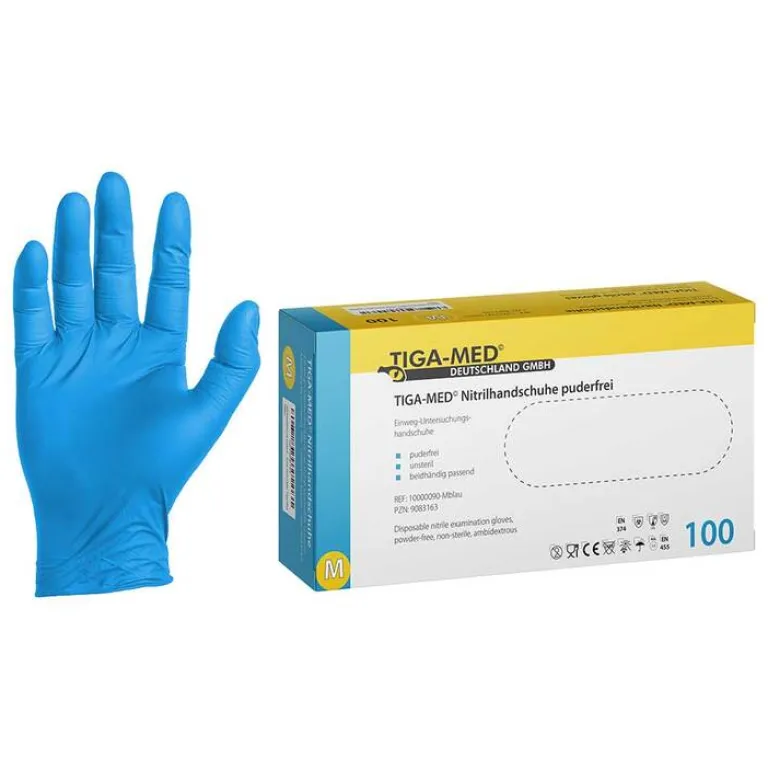 New Handschuhe Einweg Nitril puderfrei Größe M, 100 St Einmalhandschuhe