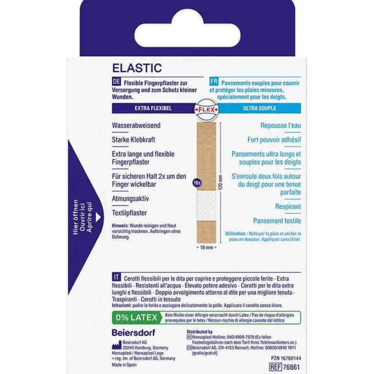 Best Hansaplast Elastic Finger Pflasterstrips, 16 St