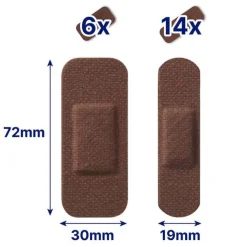 Hansaplast SENSITIVE Pflasterstrips Hautton dark, 20 St