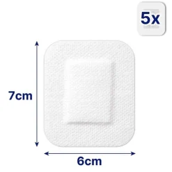 SENSITIVE XL Wundverband steril 6x7 cm, 5 St Wundpflaster|Heftpflaster