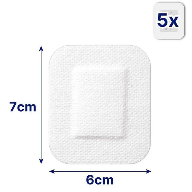 SENSITIVE XL Wundverband steril 6x7 cm, 5 St Wundpflaster|Heftpflaster