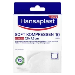 Best Hansaplast Soft Kompressen 7,5x7,5 cm steril, 5X2 St