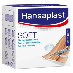 New Hansaplast Soft Pflaster 5mx8cm Rolle, 1 St