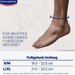 Hansaplast Sport Fußgelenk-Bandage Größe S/M, 1 St