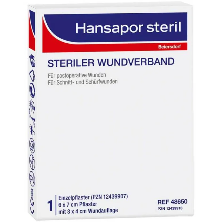 Online steril Wundverband 6x7 cm, 1 St Wundverband|Wundpflaster