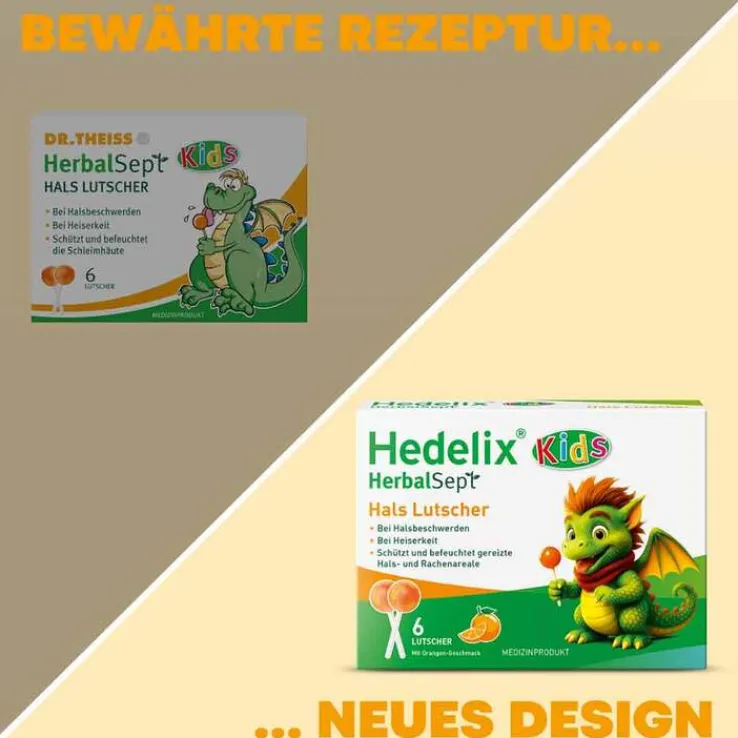 Hedelix Herbalsept Hals Lutscher Kids, 6 St