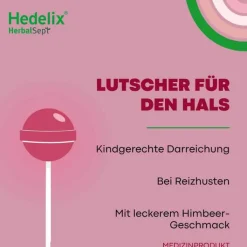 Hedelix Herbalsept Husten Lutscher Kids, 6 St