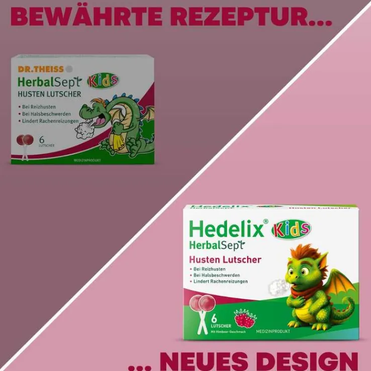Hedelix Herbalsept Husten Lutscher Kids, 6 St