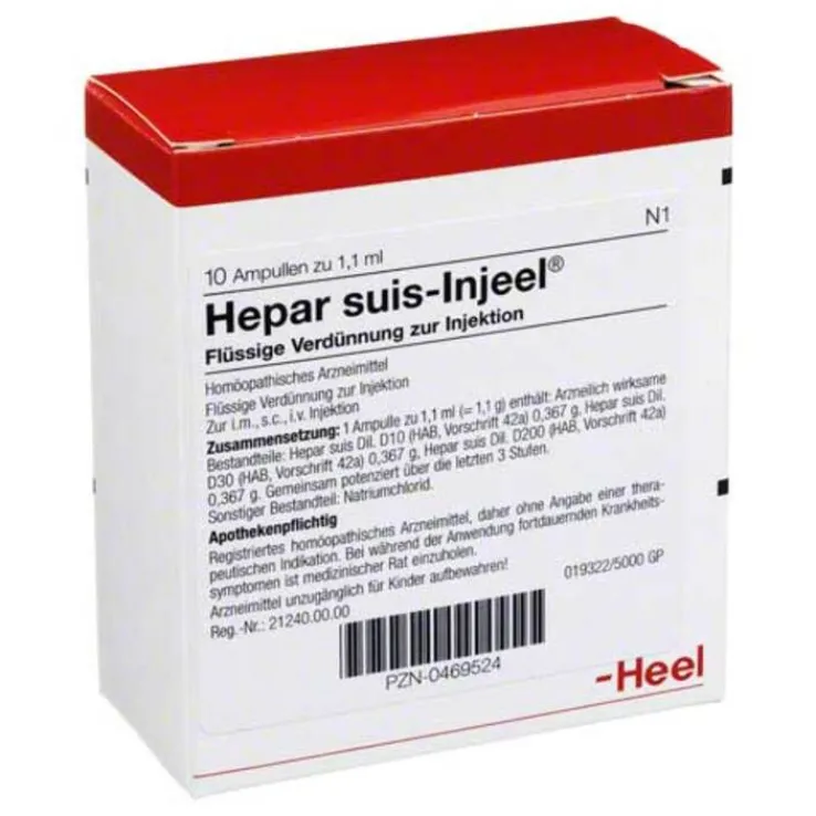Hepar Suis Injeel Ampullen, 10 St