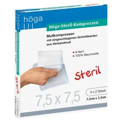 Clearance Höga Steril Kompressen 7,5x7,5cm 8fach, 5X2 St Sterile Kompressen