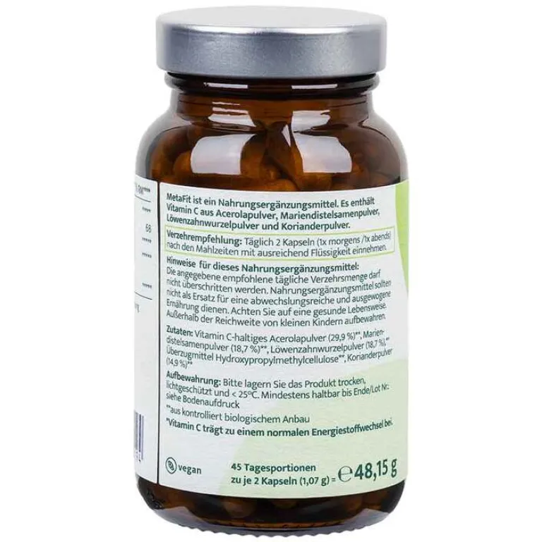 Online Metafit Hartkapseln, 90 St Vitamin C (Ascorbinsäure)