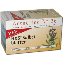 Outlet H&S Salbeiblätter Tee Filterbeutel, 20X1.6 g Erkältungstee