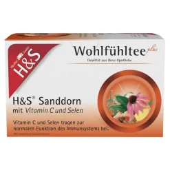 Discount H&S Sanddorn mit Vitamin C und Selen Filterbeutel, 20X2.5 g Früchtetee