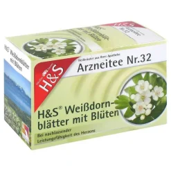 H&S Weißdornblätter mit Blüten Filterbeutel, 20X1.6 g