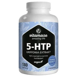 Hot 5-Htp 200 mg Griffonia Extrakt hochdos.vegan Kapseln , 180 St Aminosäuren