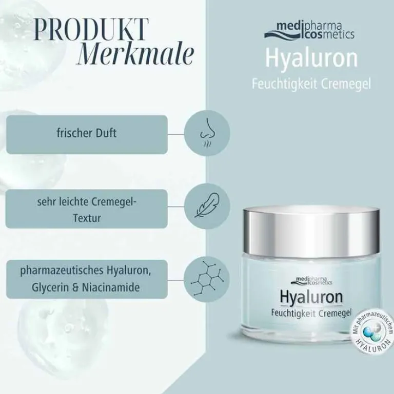 Clearance Medipharma Cosmetics Hyaluron 48h Feuchtigkeit Cremegel, 50 ml
