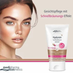 Clearance Hyaluron Sanfte Bräune Express Gesicht Creme, 30 ml Selbstbräuner