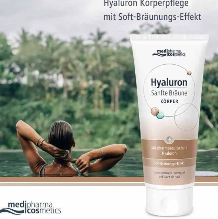 Hot Hyaluron Sanfte Bräune Körperpflege Creme, 200 ml Selbstbräuner