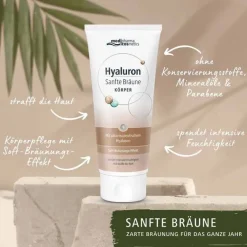 Hot Hyaluron Sanfte Bräune Körperpflege Creme, 200 ml Selbstbräuner