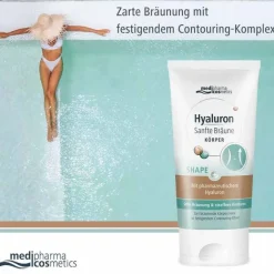 Hot Medipharma Cosmetics Hyaluron Sanfte Bräune Shape Körperpflege Creme, 150 ml