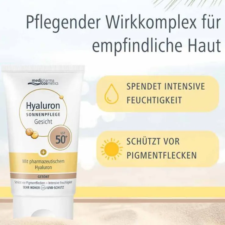 Hyaluron Sonnenpflege Gesicht LSF 50+ getönt, 50 ml