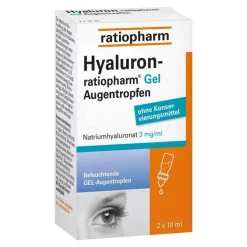 Online Hyaluron- Gel Augentropfen, 2X10 ml Augentropfen Trockene Augen|Augengel