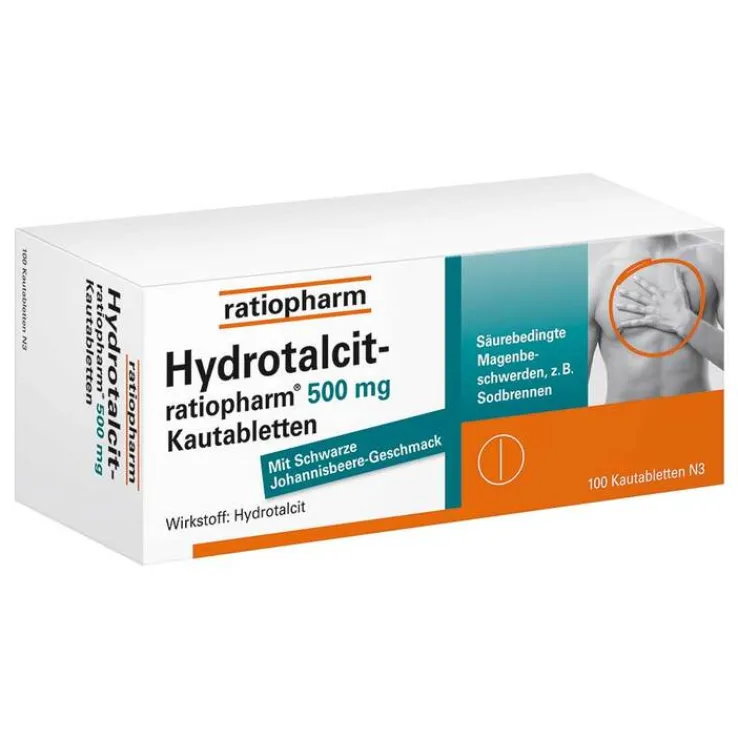 Hydrotalcit ratiopharm 500 mg Kautabletten, 100 St