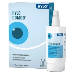 HYLO COMOD Augentropfen , 2X10 ml Augentropfen Trockene Augen