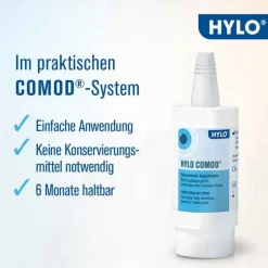 HYLO COMOD Augentropfen , 2X10 ml Augentropfen Trockene Augen