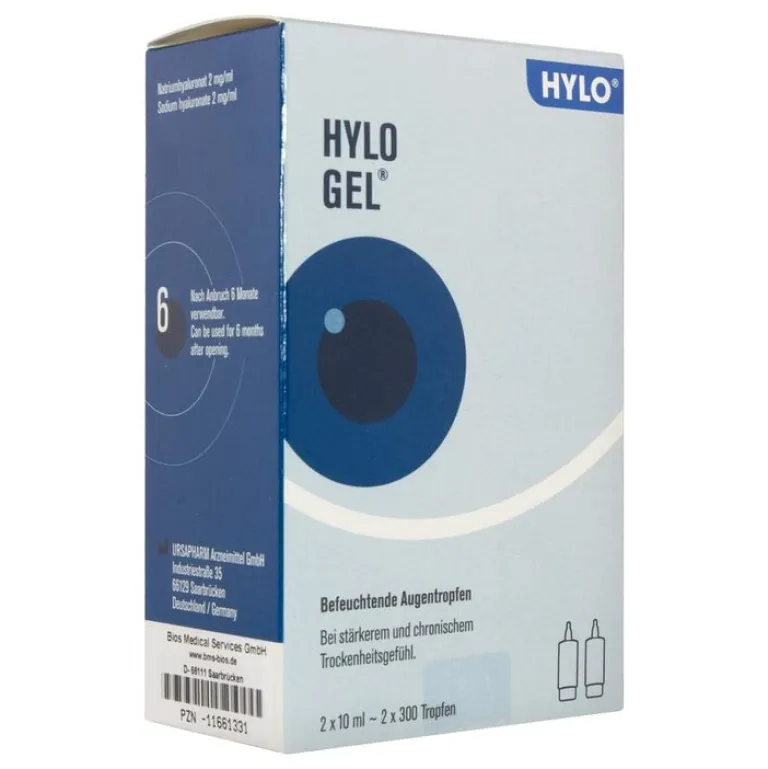 Discount Hylo-Gel Augentropfen, 2X10 ml Augentropfen Trockene Augen
