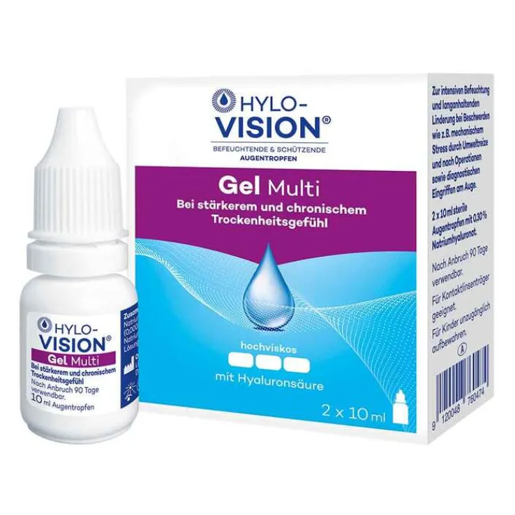 HYLO-VISION Gel Multi Augentropfen, 2X10 ml