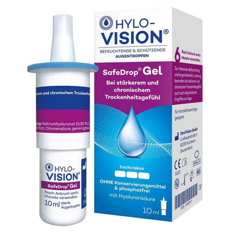 Hylo-Vision Safedrop Gel Augentropfen, 10 ml