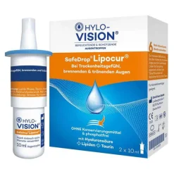 HYLO-VISION® SafeDrop® Lipocur® Augentropfen, 2X10 ml