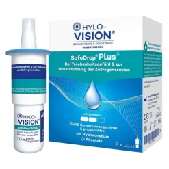 Clearance OmniVision HYLO-VISION® SafeDrop® Plus Augentropfen, 2X10 ml