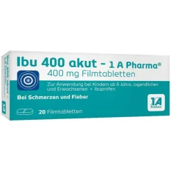 Sale Ibu 400 akut – 1 A Pharma® Filmtabletten, 20 St Zahnschmerztabletten|Regelschmerzen Tabletten