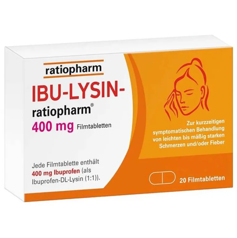 New Ratiopharm IBU LYSIN 400 mg - mit Ibuprofen, 20 St