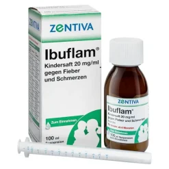 Ibuflam Kindersaft 2% gegen Fieber und Schmerzen Suspension, 100 ml