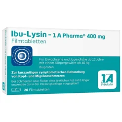 1A Pharma Ibu-Lysin – 1 A Pharma 400 mg Filmtabletten, 20 St