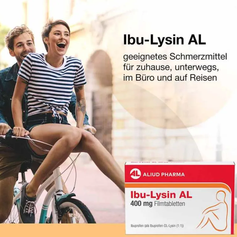 Hot Ibu-Lysin AL 400 mg Filmtabletten, 10 St Zahnschmerztabletten|Regelschmerzen Tabletten