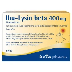Sale Betapharm Ibu-Lysin beta 400 mg Filmtabletten, 50 St