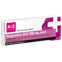 Outlet AbZ Ibuprofen 400 mg akut Filmtabletten, 10 St