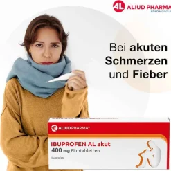 Online Aliud Pharma IBUPROFEN AL akut 400 mg Filmtabletten, 50 St